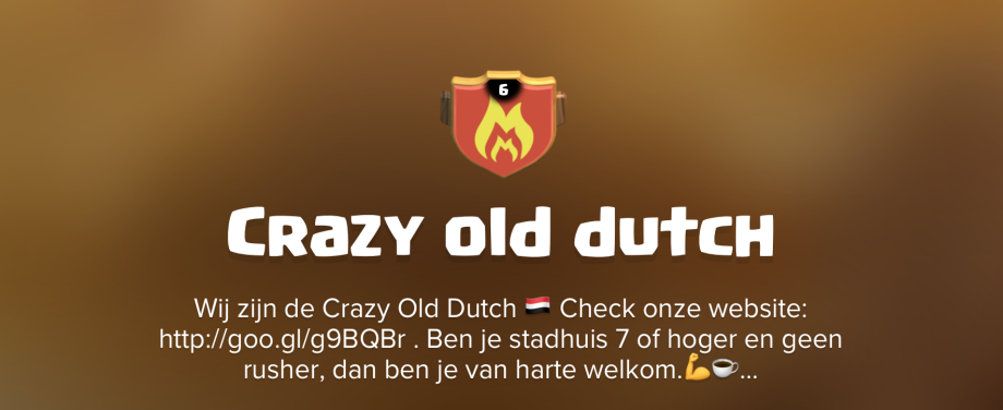 Crazy Old Dutch Status